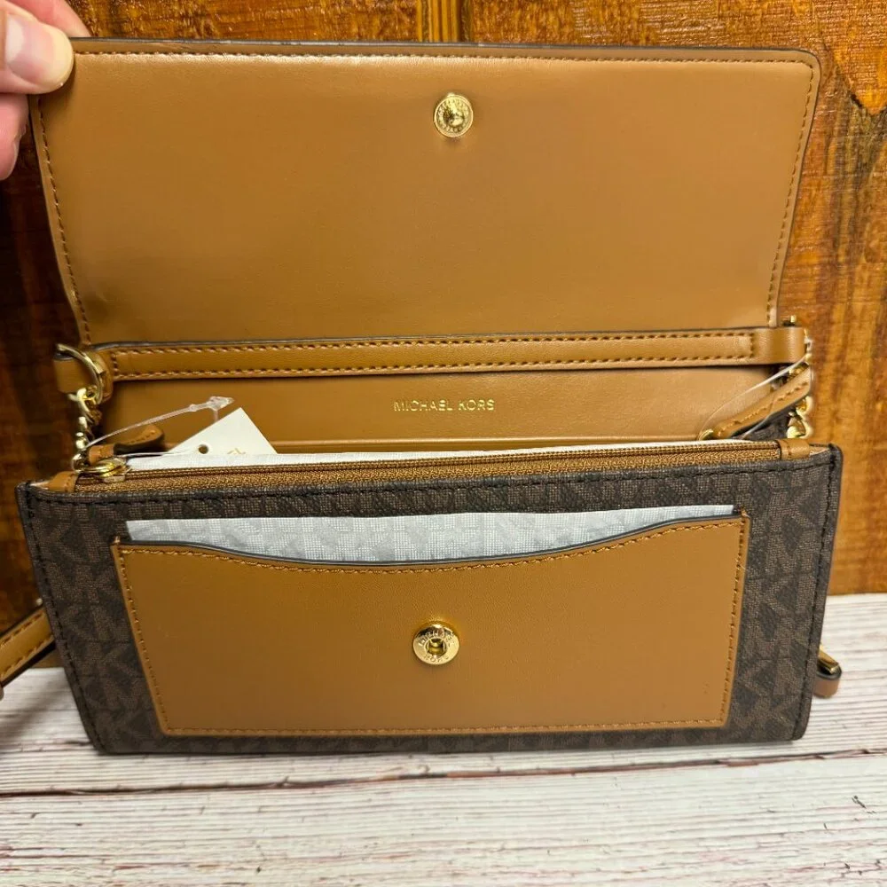 MICHAEL KORS Jet Set 2 in 1 Wallet-On-A-Chain Small Crossbody - Picture 3 of 7